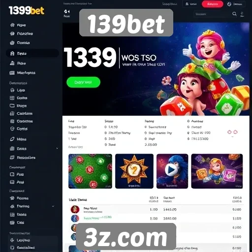 Exploração da interface de usuário do site 139bet